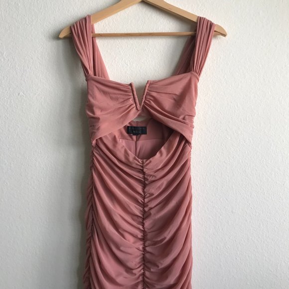 Michael Costello x REVOLVE Hilary Mermaid Gown in Blush Size M Medium - Picture 12 of 12